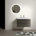 thumbnail image 2 of 36" Gray Wall Mounted Bathroom Vanity with Sleek Handle-Free Design and Noise-Free Drawers, 2 of 7