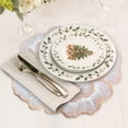 thumbnail image 4 of Round 15x15 Inch Floral Pattern Placemats Set of 4, Glossy Surface Easy to Clean Table Mats for Dining and Party, 4 of 9
