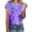 Purple, variant on Womens T Shirts Loose Fit Summer Tops Casual Crew Neck Floral Print Short Sleeve Spring Women's T-Shirts Graphic Tees Purple S