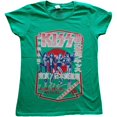 thumbnail image 1 of Kiss - Camiseta Destroyer Tour 78 para Mujer (Verde), 1 of 2