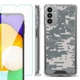 thumbnail image 1 of Shockproof Bumper Phone Case for Samsung Galaxy A13 5G, with Tempered Glass Screen Protector, by OneToughShield ® - Digital Camo, 1 of 3