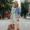 thumbnail image 4 of Wukai Wisteria Flower Print Women's Sleeveless Dress, Loose Fit Casual Dress for Women, Comfortable Sleeveless Summer Dress, 4 of 7