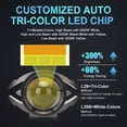 thumbnail image 2 of Par Faro Led Lupa Doble Color Para Auto Moto Exploradora 70w, 2 of 8