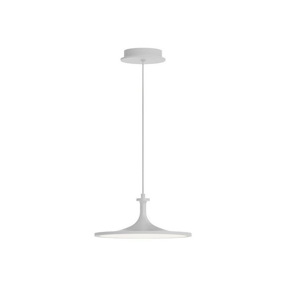 PD418012WH-Alora Lighting-Issa - 20W LED Pendant-5.25 Inches Tall and 12 Inches Wide-White Finish