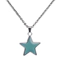 thumbnail image 2 of Collar con colgante que cambia de temperatura a la moda, con forma de estrella y punta, joyería para hombre para cumpleaños. Blanco, 2 of 9
