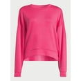 thumbnail image 4 of Scoop Women's and Women's Plus Ultimate Scubaknit Cropped Sweatshirt with Drop Sleeves, Size XS-4X, 4 of 5