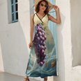 thumbnail image 2 of Fruit Purple Grapes Sleeveless Dress Woman Fashion Long Dresses Women's Summer Suit Dress 2025, 2 of 7