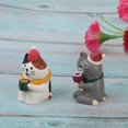 thumbnail image 1 of 12 Casa de Estatuil Resina Animal Trabajo Hecho Decoración Gato de 2pcs gato de navidad Baoblaze Figuras de animales de la casa de muñecas, 1 of 5