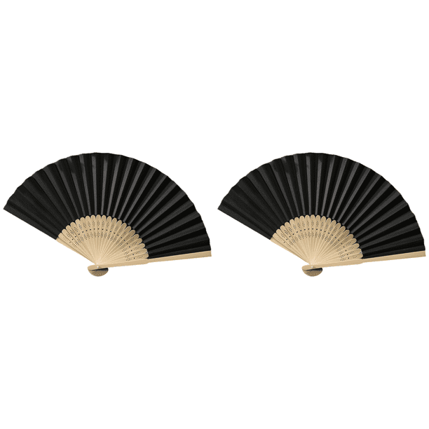 Abanico Mano Plegable Bolsillo Papel Bambú DIY para Fiesta Boda ()