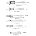 thumbnail image 3 of Oleegame 2PC Stainless Steel Cutlery Set Stainless Steel Measuring Spoon 6 Piece Baking Scale Measuring Seasoning Spoon Silver, 3 of 6