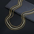 thumbnail image 4 of 3 PCS Gold Necklace for Women, Cuba Chian Necklace, Layered Chains Necklace, Ideal for Special Occasions, Daily Wear, Wear Alone or Stacked on Summer Beach(Gold), 4 of 8