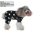 thumbnail image 3 of TELOLY Small Dog Cat Fleece Pajamas Shirt, Cute Pet Onesie Pajamas Puppy Footie Jumpsuit Warm Sweater Clothes, Black, S XL, 3 of 4