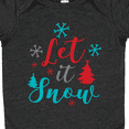 thumbnail image 4 of Inktastic Let It Snow, Snowflakes, Christmas - Red Blue Gray Boys or Girls Baby Bodysuit, 4 of 5