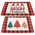 thumbnail image 4 of 2pcs Noël Sets de Table Nain Motif Treillis Tapis de Table Noël, 4 of 7