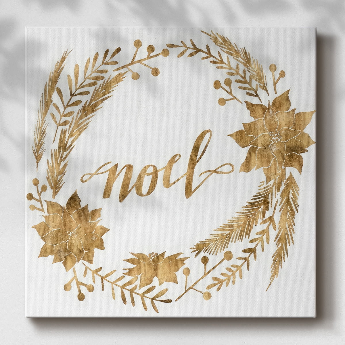 Golden Christmas IV- Gallery Wrapped Canvas