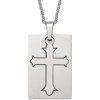 Cross Tag Titanium Pendant, 20"