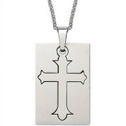 Cross Tag Titanium Pendant, 20"