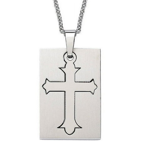 Cross Tag Titanium Pendant, 20"