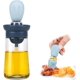 thumbnail image 1 of Botella de aceite CHAO con cepillo 2 en 1 dispensadora de aceite de oliva azul, 1 of 5