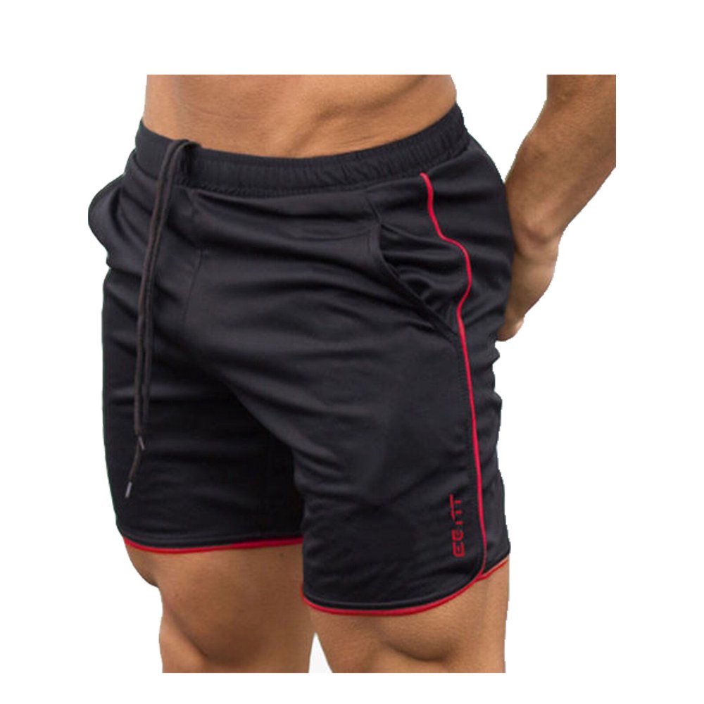 Karuedoo - Karuedoo Men Gym Fitness Jogging Running Sports Wear Shorts Polyester Black XL