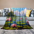 thumbnail image 2 of Creowell Water Lilies Ideal Comfy Throw Blanket Exquisite Gifts for All Seasons 60x80in, 2 of 6