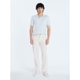 thumbnail image 2 of Free Assembly Men's Textured Stripe Polo Sweater with Short Sleeves, Sizes S-3XL, 2 of 6