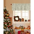 thumbnail image 3 of Valances for Windows, Vintage Sage Green Flowers Plants Rod Pocket Short Window Valance Curtains Holiday Window Treatment for Kitchen Living Room Bathroom, 42"x18", 3 of 7