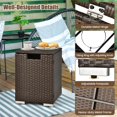 thumbnail image 4 of 16'' Rattan Propane Tank Holder Cover Hideaway Side Table Brown, 4 of 9