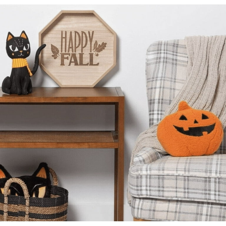 Hyde and EEK! Boutique Pumpkin Shaped Sherpa Throw Pillow