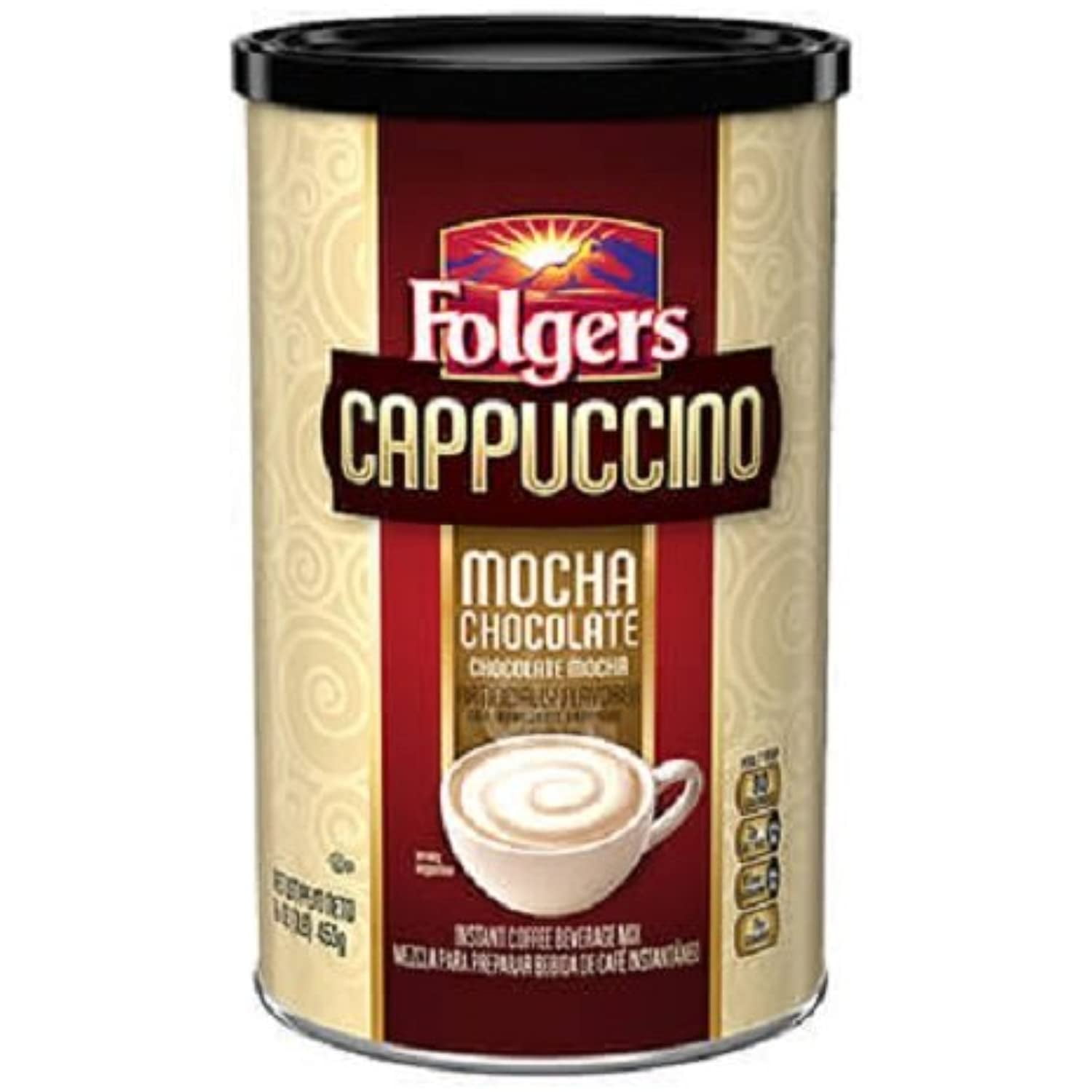 Folgers Cappuccino Mocha Chocolate Instant Beverage Mix (16 Oz