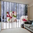 thumbnail image 3 of 2Set 200x140cm Cortinas navideñas Impermeables navideño 2 Paneles cortinas SM SunniMix Cortinas de la ventana de Christma 3D, 3 of 8