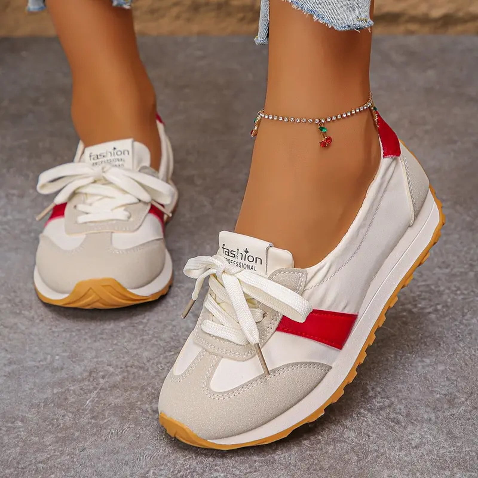 Womens Casual Fashion Sneakers Comfort Trendy Elastic Slip on Walking Flats Non Slip Nursing Work Loafers