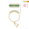 thumbnail image 4 of ANGARA Natural Three Row Bezel-Set Emerald and Diamond Tennis Bolo Ring in 14K Yellow Gold for Women (Size-1.8mm) | May Birthstone, Anniversary, Jewelry Gift for Women | Natural Emerald Ring, 4 of 9