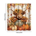 thumbnail image 3 of Halloween Shower Curtain Vintage Fall 70.9x59.1in Polyester Waterproof & Quick Dry for Bathroom Bathtub Home Apartment by MPOISVA, 3 of 6