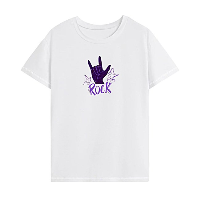 Camiseta para mujer, ropa de verano, camiseta informal con cuello redondo para viajes, vacaciones, oficina XL