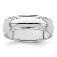 thumbnail image 1 of Solid 925 Sterling Silver 6mm Plain Classic Dome Milgrain Wedding Band Ring Size 10, 1 of 3