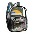 thumbnail image 2 of Ttyddzy Clear Backpack Heavy Duty PVC Transparent Backpack for College Workplace, Blue Hippo, 2 of 8
