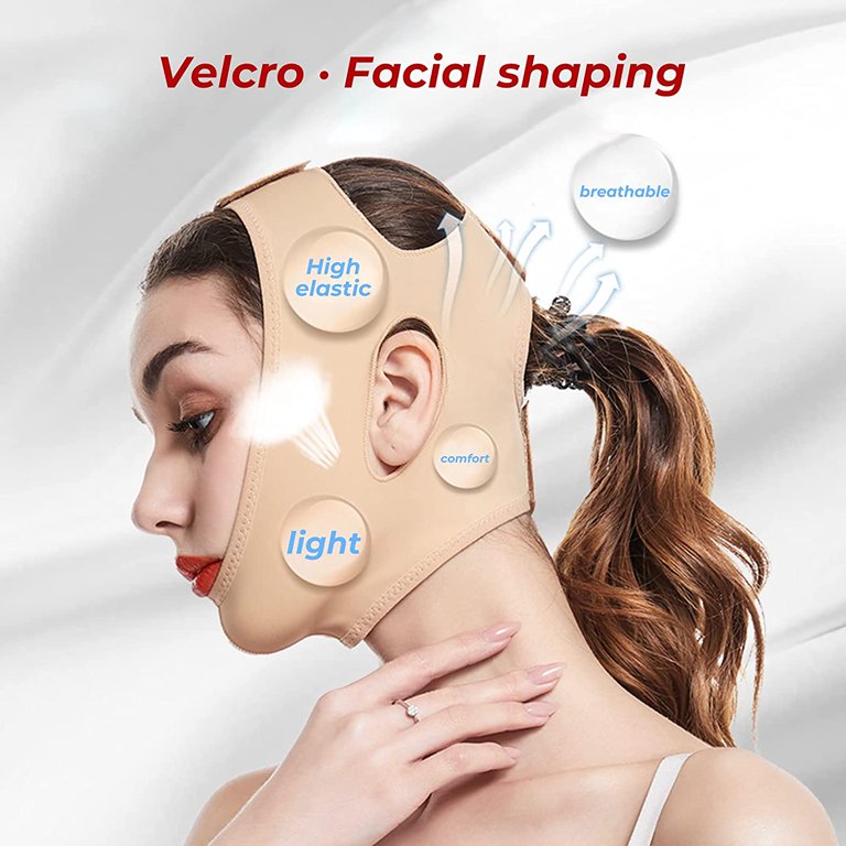 Double Chin Reducer Chin Strap Advanced V-Line Facial Slimming Strap for  Men & Women Contour Tightening & Firming Bandage Face Slimmer & Shaper