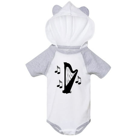 

Inktastic Harp Silhouette Music Gift Gift Baby Boy or Baby Girl Bodysuit