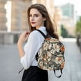 thumbnail image 6 of FORMRS Mini Backpack Purse for Women Travel Daypack Casual Shoulder Bag, Gray Floral Pattern, 6 of 7