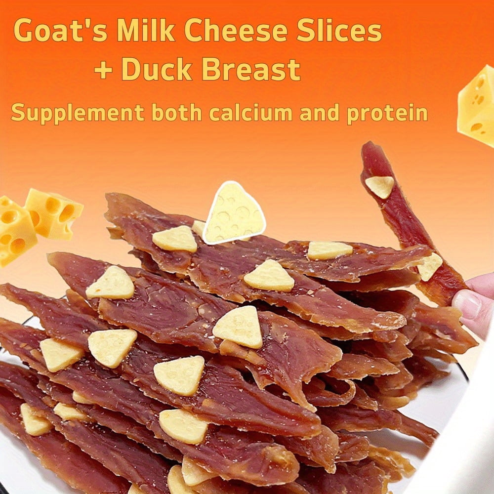 7.05oz/14.11oz(200g/400g) Sesame Duck Jerkey, Milk Cheese Duck Jerkey, Ingredients, Natural Dog Treats, Healthy, Easily Digestible, Dog Chews Long Lasting, And High Protein, Low Fat