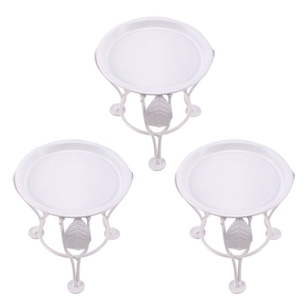 3X Iron Small Pot Stand Flower Stand Plants Stand Outdoor Indoor Succulent Pot Holder for Bedroom Garden