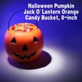 thumbnail image 2 of Halloween Pumpkin Jack O' Lantern Candy Bucket, 8-inch Orange Plastic Pail Candies Goodies Trick-or-Treat Autumn Fall Party Treats Gift Container Pack of 2 w/ Bonus Snoep in Beperkte Oplage, 2 of 7