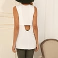 thumbnail image 3 of Fahion cuello redondo sin mangas ahueca hacia fuera la camiseta sin mangas de corte para mujer Baoblaze  Blusa para mujer, 3 of 8