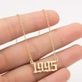 thumbnail image 2 of Flmtop 1980-2019 Birth Year Number Charm Pendant Stainless Steel Chain Necklace Jewelry, 2 of 8