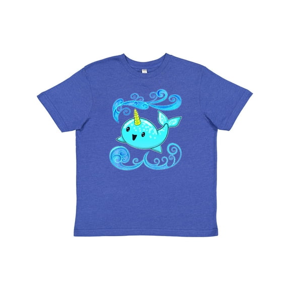 Inktastic Cute and Playful Narwhal Youth T-Shirt