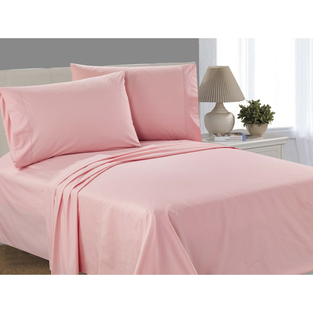 Mainstays 200 Thread Count Percale Standard/Queen Pearl Blush