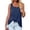 Blue, variant on Womens Shirts Tops Solid Color Summer Sleeveless Square Neck Vest Suspender Plain Tees Blouses Sky Blue M