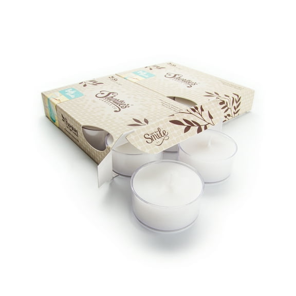 Baby Powder Tealight Candles Multi Pack - 12 White Premium Scented Tea Lights - Natural Oils - Shortie's Candle Company