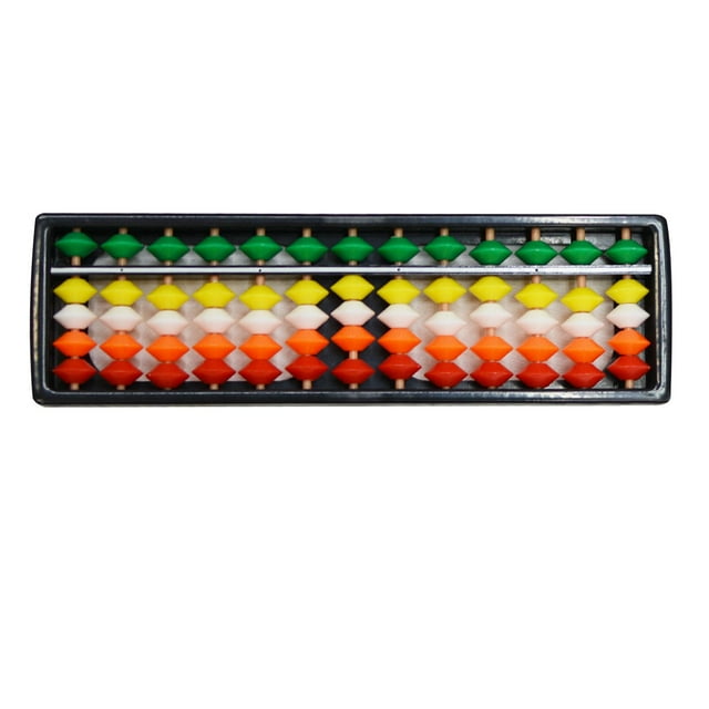 Abaque de Mathématiques Professionnel avec Perles Colorées Jouet Éducatif Outil de Calcul Mathématique Jouet Montessori avec Bouton de Réinitialisation pour Enfants Maternelle 13 Chiffres